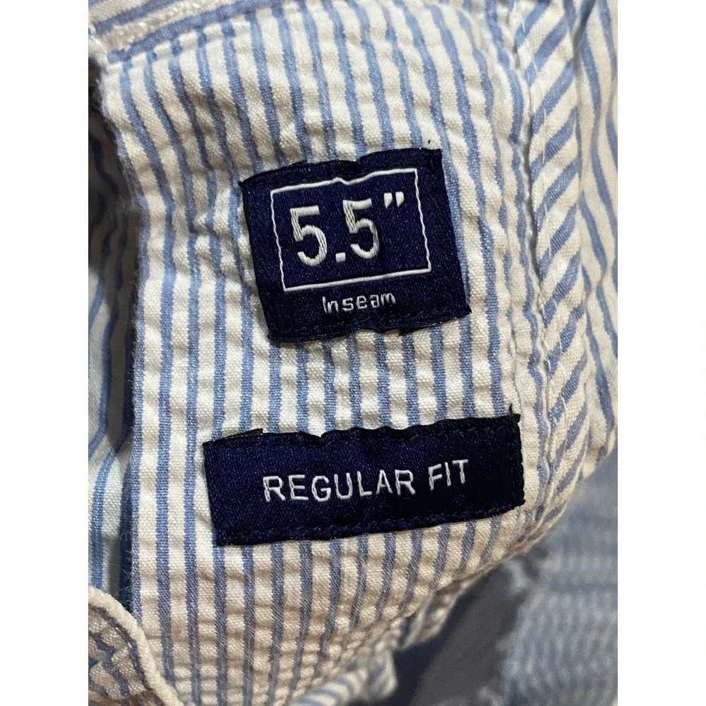 Chubbies Mens XXL Seersucker Shorts Blue White Striped 5.5 Inseam Regular Fit